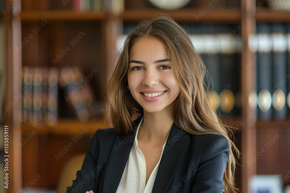 Generative AI Portrait of a Professional Man Woman Embracing a Lawyer's Poised and Confident Look Generative AI Portrait of a Professional Man Woman Embracing a Lawyer's Poised and Confident Look