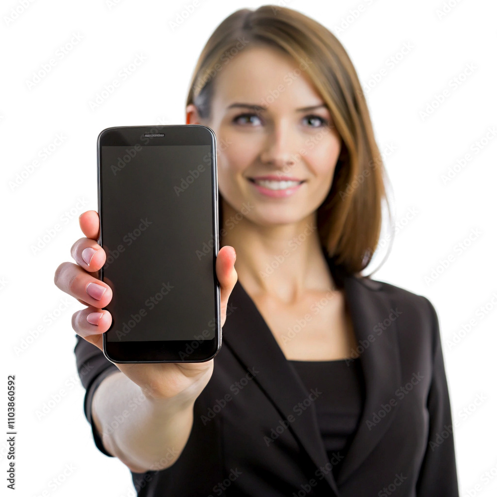 woman holding a phone Transparent background woman holding a phone Transparent background