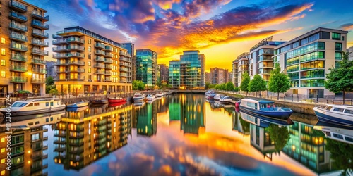 Stunning Waterside Apartments at Limehouse Basin in London Showcasing Modern Architecture and Scenic Views for Real Estate and Lifestyle Photography