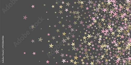 Soapwort primitive flowers vector design. Little meadow floral shapes isolated. Valentines Day ornament. Flat flowers Soapwort abstract blossom. Stripy petals.