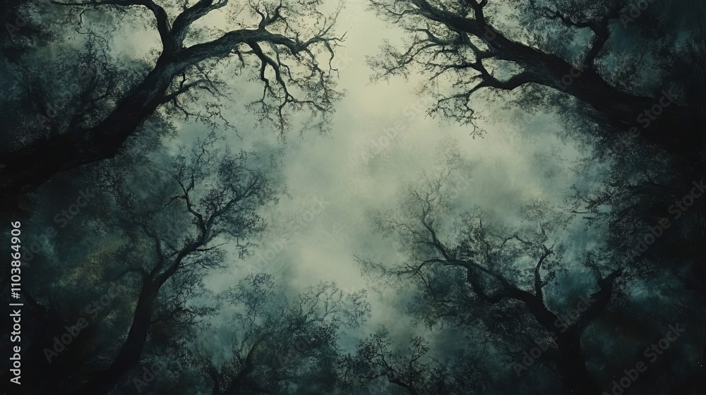 Mystical Forest Gloom: An Enchanting Dark Landscape Mystical Forest Gloom: An Enchanting Dark Landscape