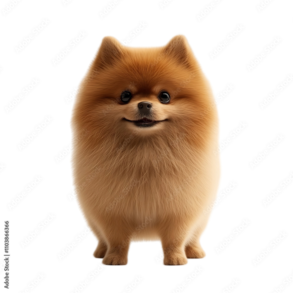 Pomeranian Dog Portrait on Transparent Background Pomeranian Dog Portrait on Transparent Background