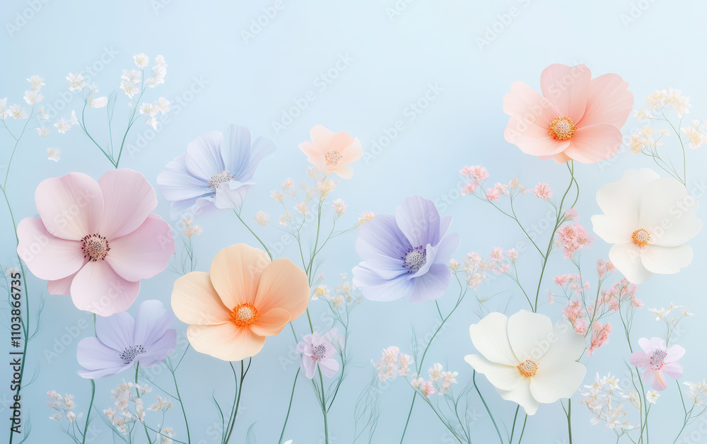 Retro style floral texture art background Retro style floral texture art background