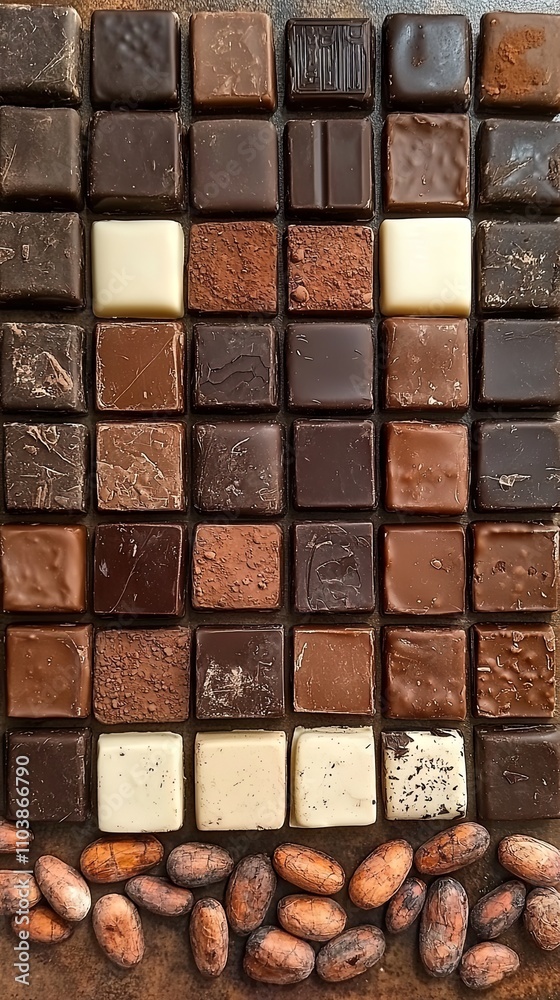 Fototapeta premium A Symphony of Chocolate Delights: Exquisite Array