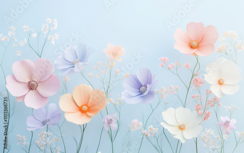 Retro style floral texture art background