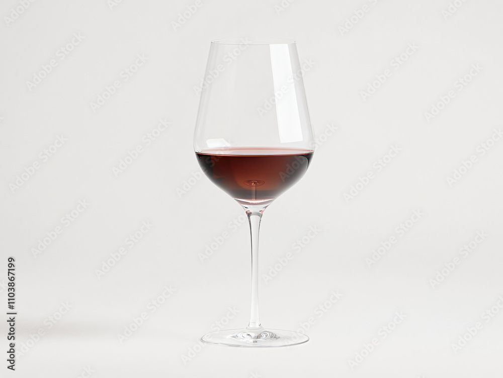 Elegant Glass of Red Wine with Reflections on Transparent Background Elegant Glass of Red Wine with Reflections on Transparent Background