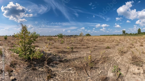 Sun-Drenched Cornfield: A picturesque scene of a vast cornfield bathed in golden sunlight, with rows of young corn plants reaching towards the sky.