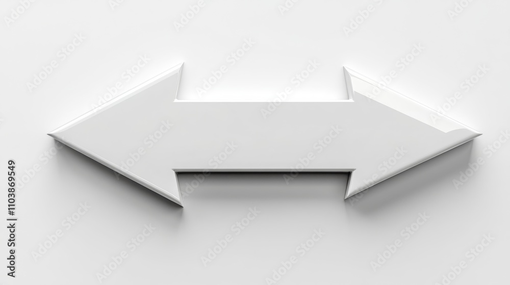 Blank Directional Arrow Sign on White Background Blank Directional Arrow Sign on White Background