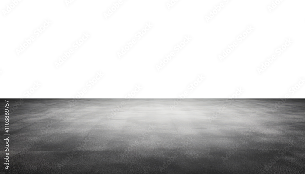 Fototapeta premium grey concrete floor isolated on transparent background cutout