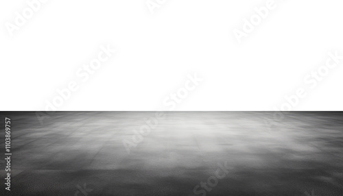 grey concrete floor isolated on transparent background cutout