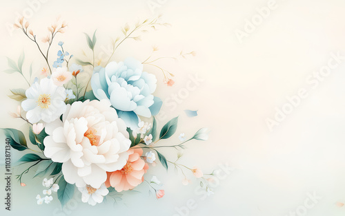 Retro style floral texture art background