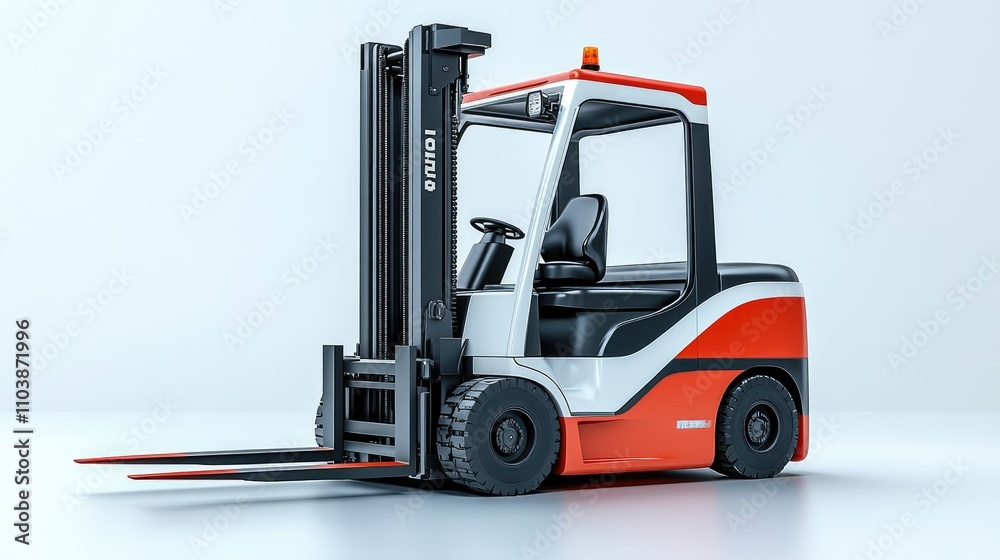 A modern forklift designed for industrial material handling and transportation tasks. A modern forklift designed for industrial material handling and transportation tasks.