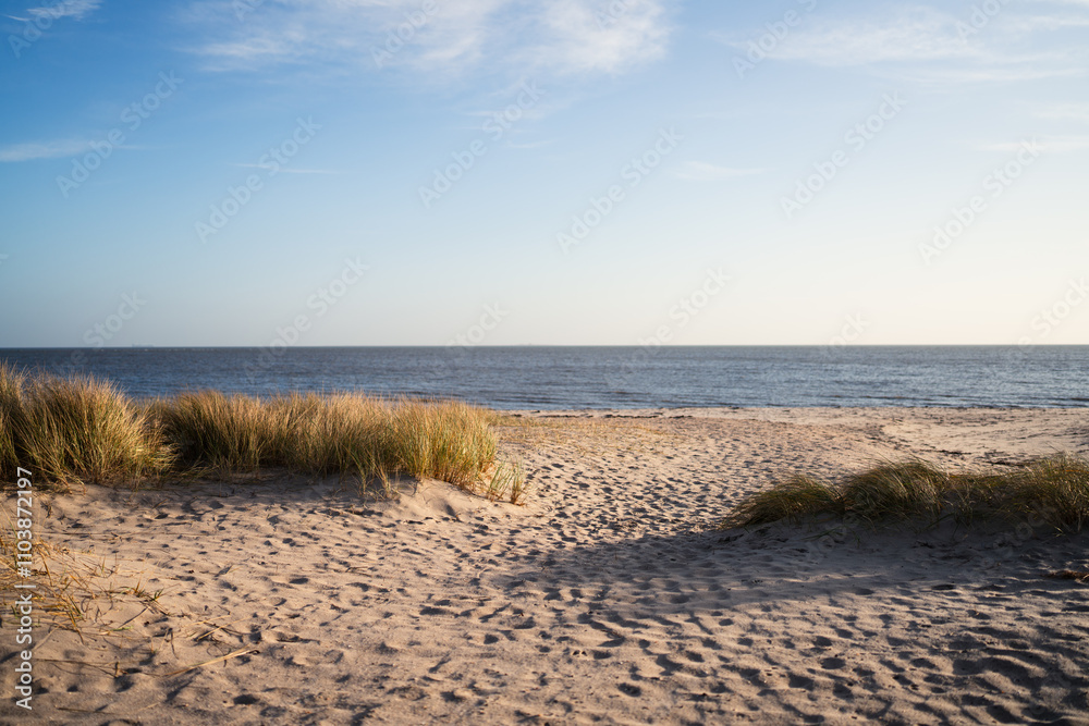 Naturstrand in Schillig, Wangerland, November 2024