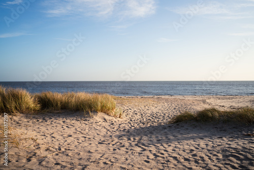 Obraz na płótnie Naturstrand in Schillig, Wangerland, November 2024 w salonie