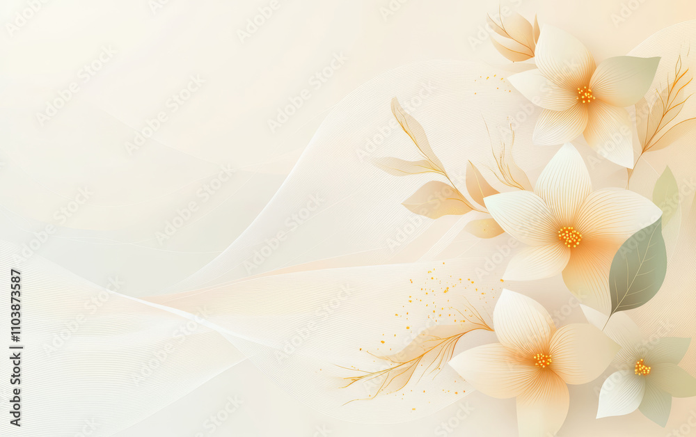 Fototapeta premium Vintage floral texture art background