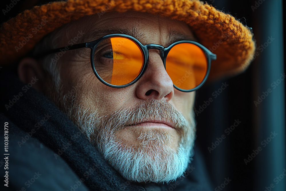 Portrait of person with blindness generative AI image Portrait of person with blindness generative AI image