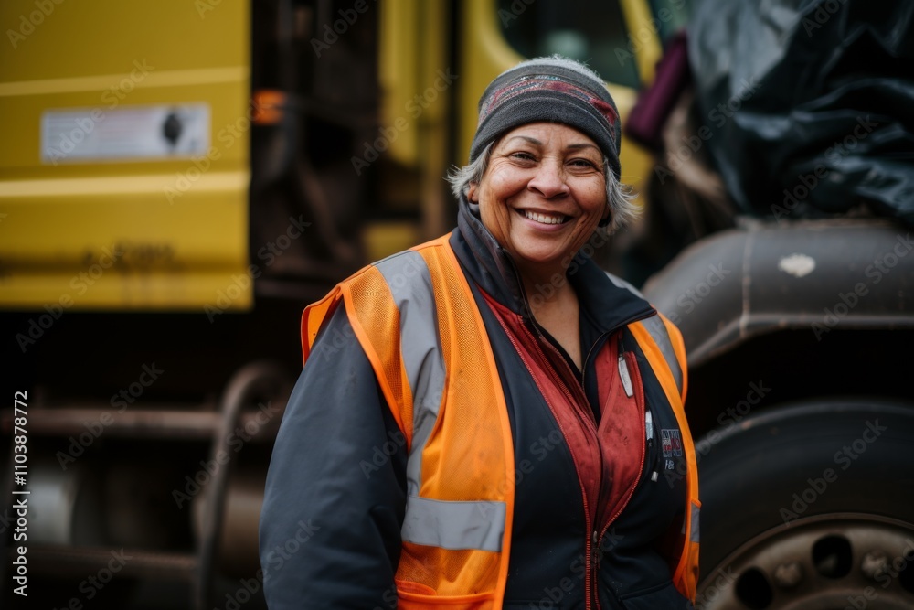 Portrait of a body positive middle aged female sanitation worker Portrait of a body positive middle aged female sanitation worker