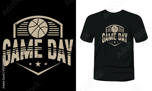 Game day basketball t-shirt design