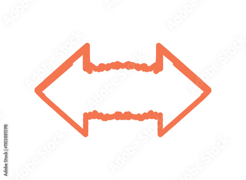 double headed arrow brush stroke