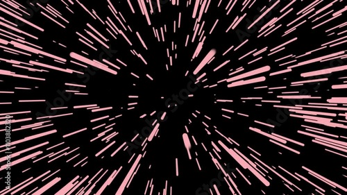 Hyperspace jump 4k animation. Jump through the stars to a distant space. Hyperspace tunnel in space. Light Speed Journey.