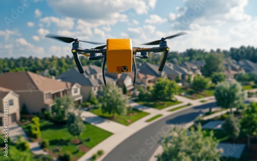 Drone Delivery in a Residential Neighborhood: A Glimpse into the Future of Urban Transportation photo