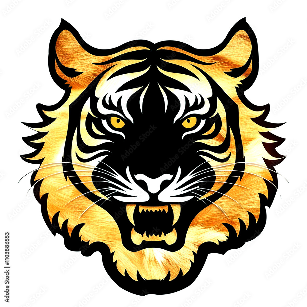 Tiger head tiger face design Tiger head tiger face design