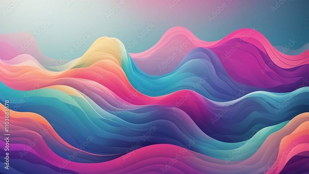 Obraz premium beautiful background of Colorful wavy abstract shapes 