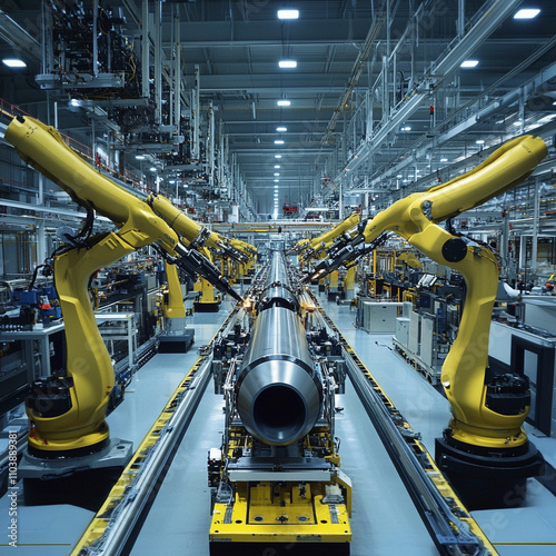 Manufacturing facility showcases advanced missile technology in production line