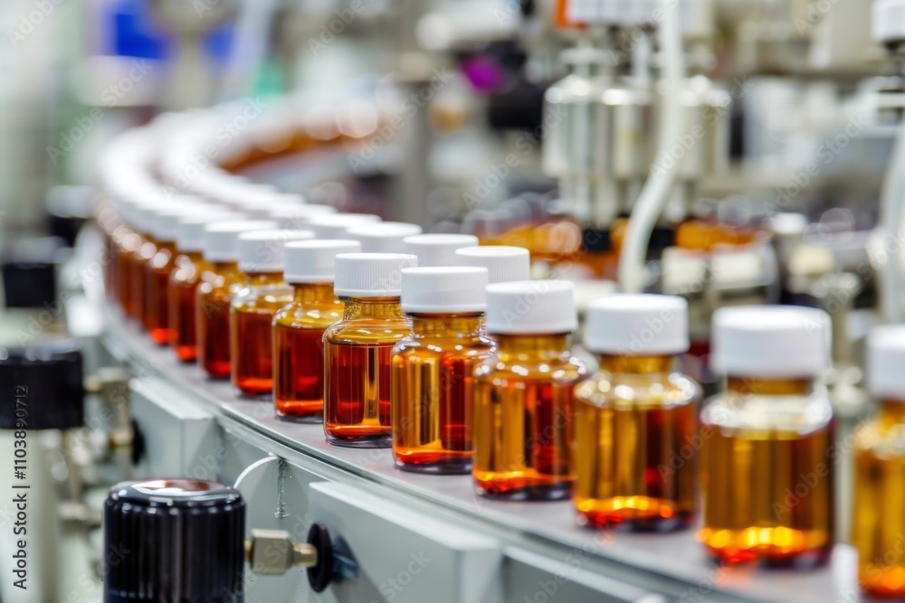 Multiple food products being packaged on conveyor belt Multiple food products being packaged on conveyor belt