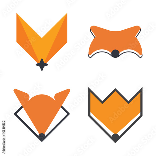 Fox Head Logo Template Icon