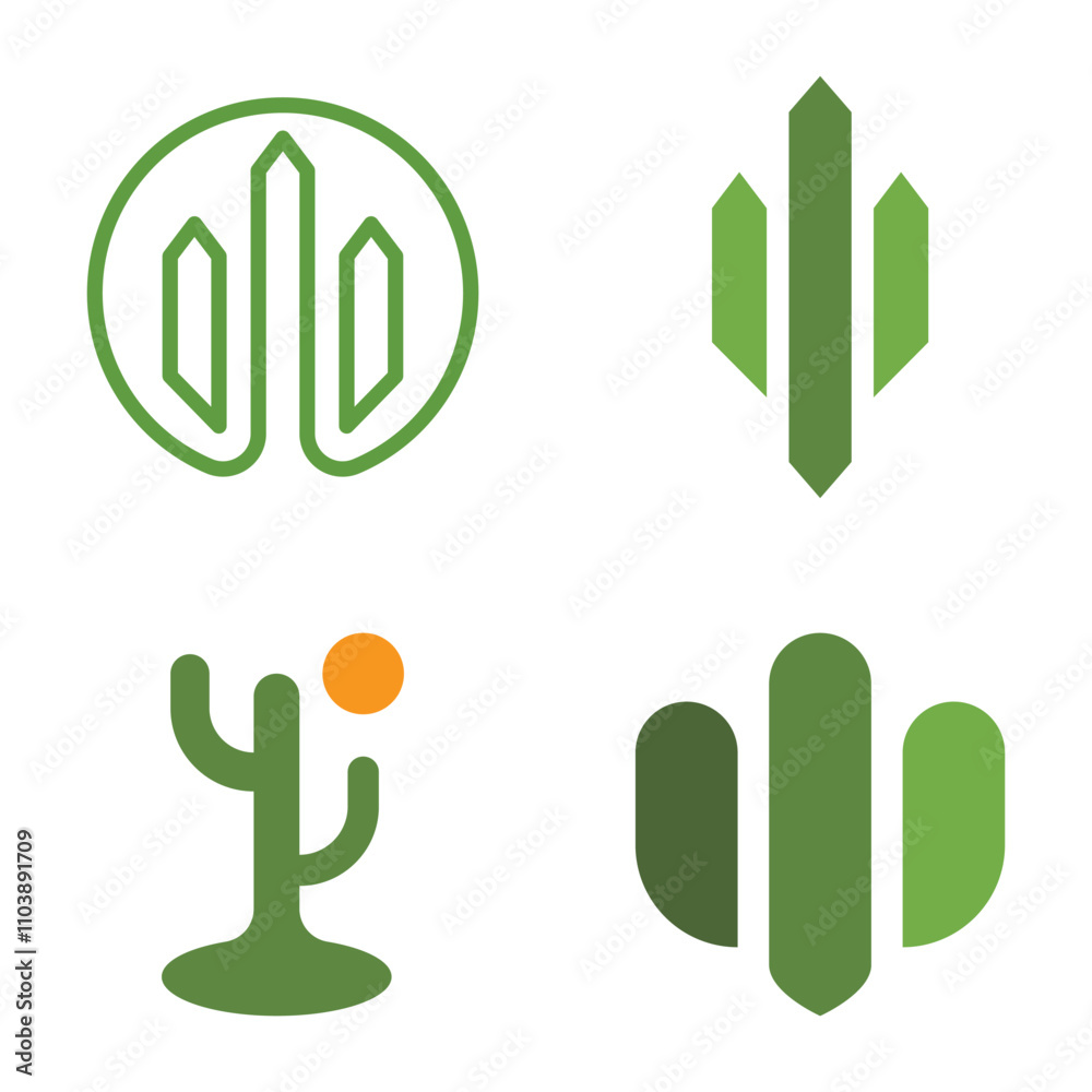 Cactus Logo Template Icon Cactus Logo Template Icon