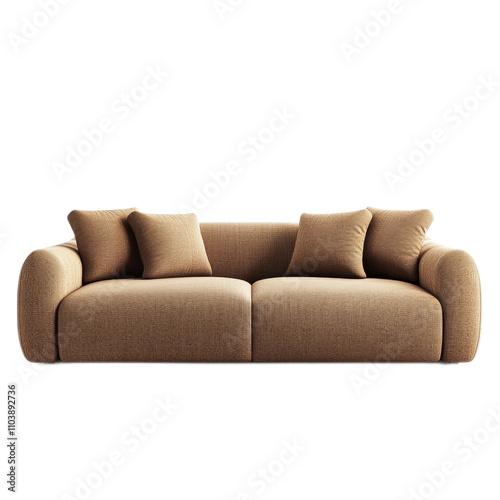 Cozy Beige Sofa with Soft Cushions for Comfortable Living Spaces