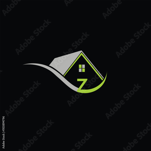 Letter Z House Logo Design Template Inspiration, Vector Illustration.