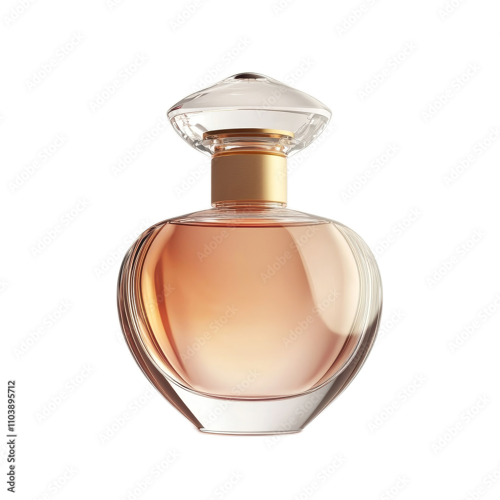 Elegant Glass Perfume Bottle with Soft Amber Fragrance Inside Elegant Glass Perfume Bottle with Soft Amber Fragrance Inside