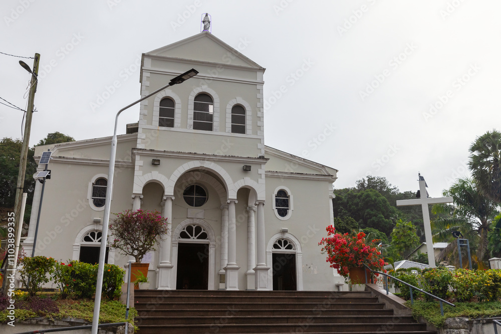 Fototapeta premium Immaculate Conception Cathedral or Cathedral of Victoria, Seychelles