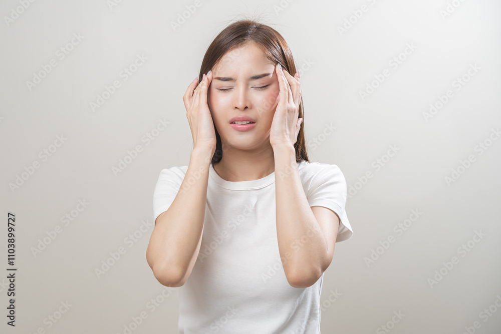 woman with headache woman with headache