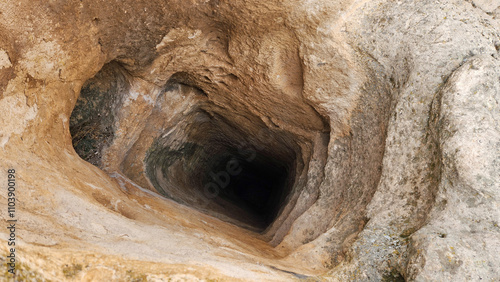 Ancient water cistern of the Avdalaz Castle  located 1.5 km north of the Phrygian settlement Ayazini is a multi-storey, multi-room fortress.  