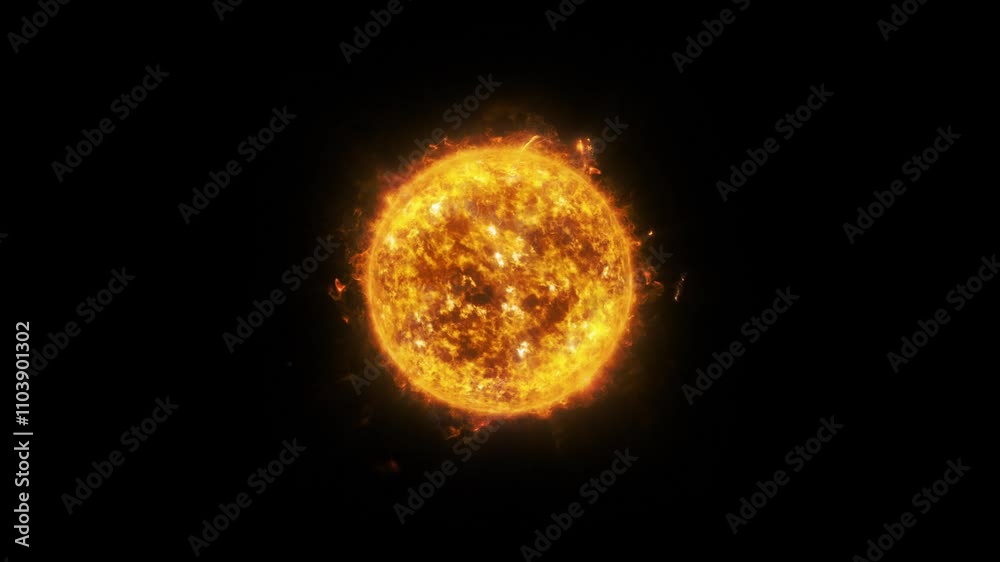 explosão solar em fundo preto