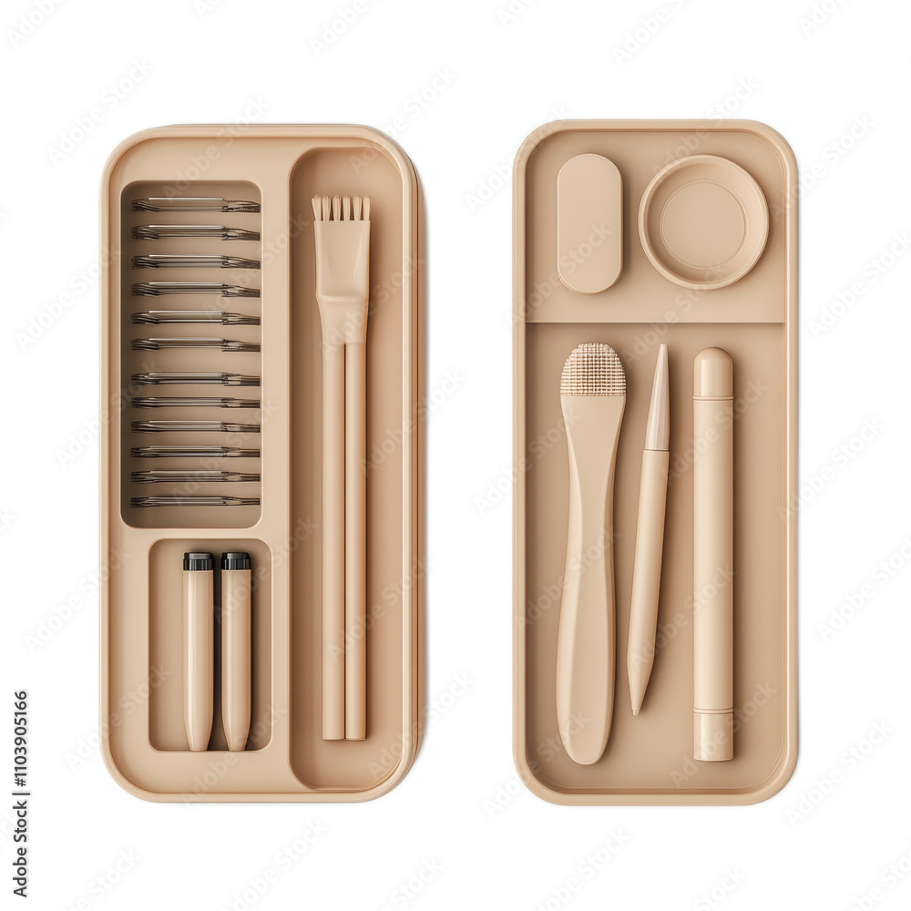 Minimalist Bathroom Accessories Set in Neutral Tones for Daily Routine