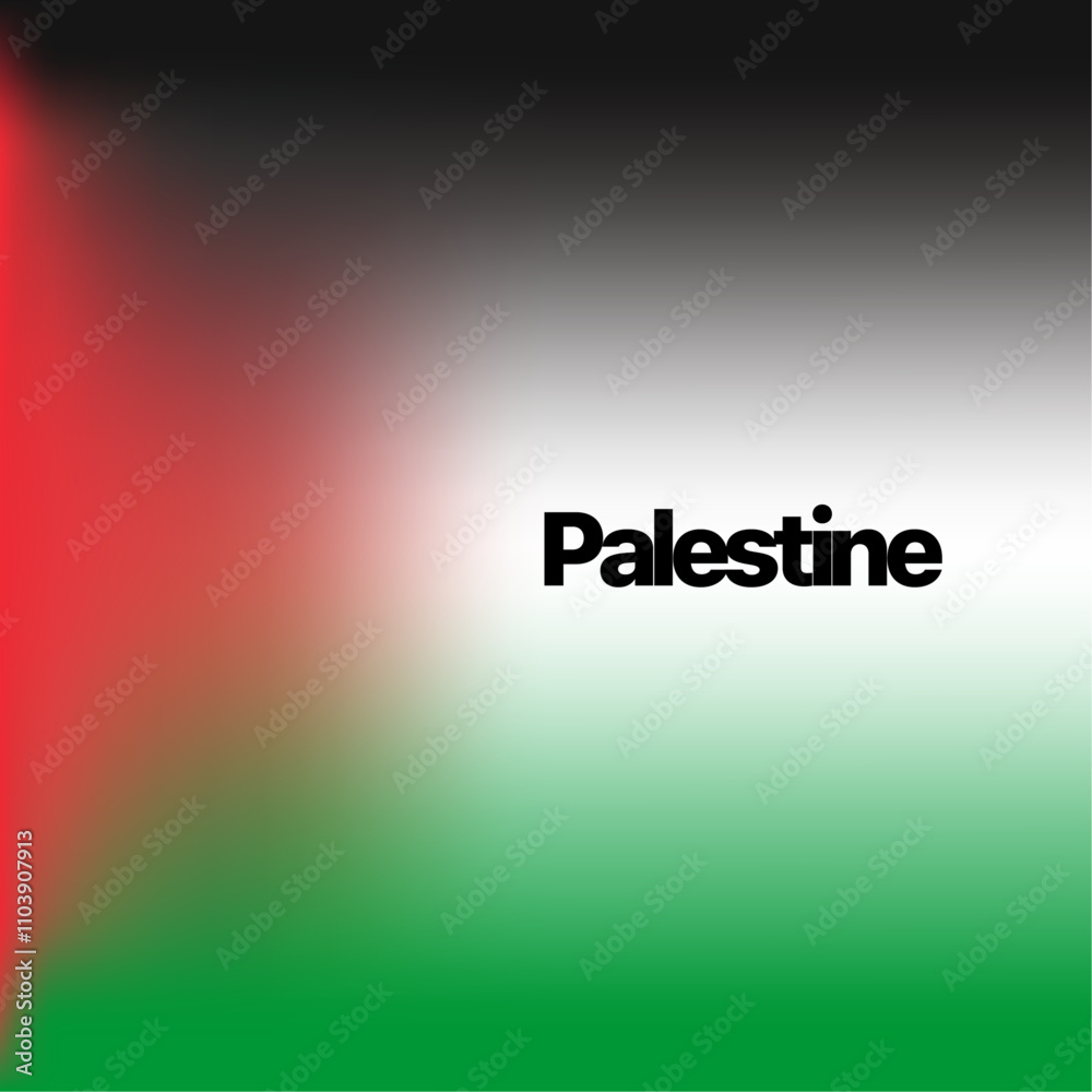 Palestine flag blurred background template Palestine flag blurred background template