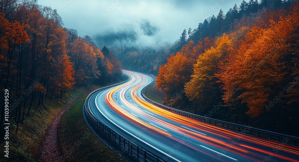 The rapid pace and dynamic nature of digital marketing are depicted by a highway adorned with vibrant light trails. Stock image. The rapid pace and dynamic nature of digital marketing are depicted by a highway adorned with vibrant light trails. Stock image.
