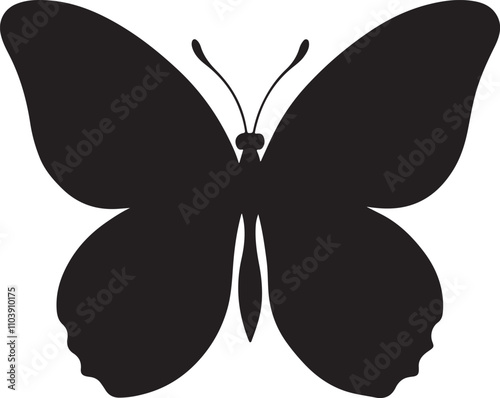 Butterfly silhouette vector art and illustration design.