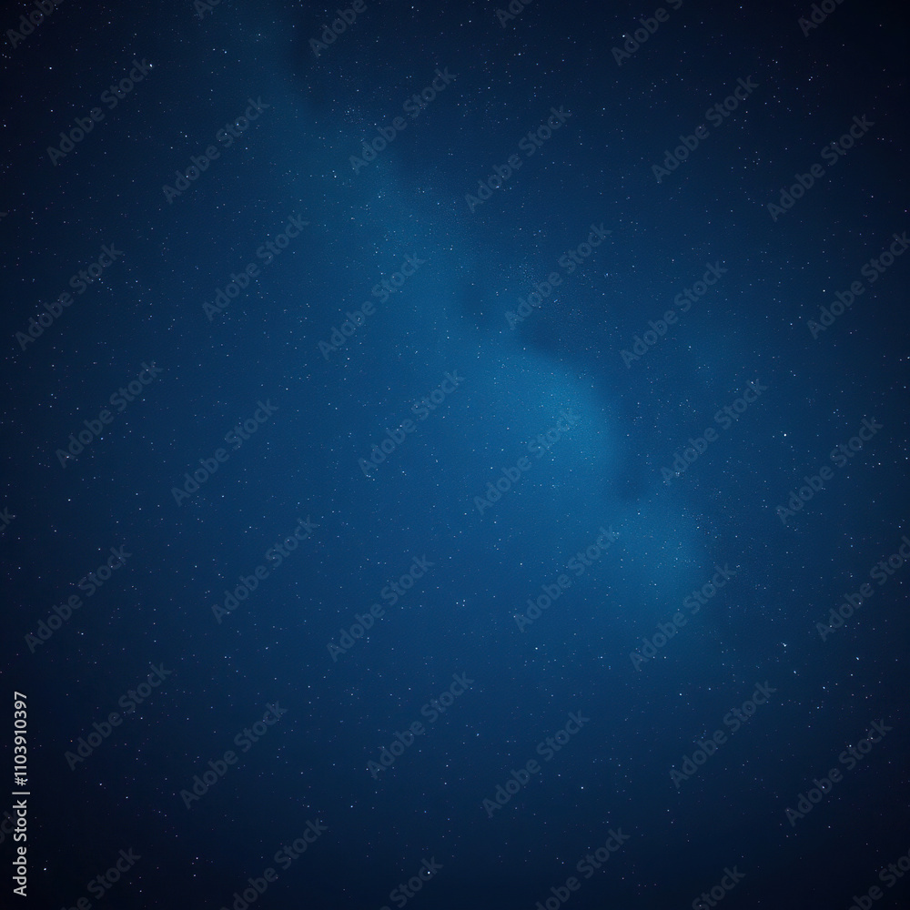 Fototapeta premium Winter night sky with deep blue celestial background stars twinkling in the darkness, astronomical objects, sky, nebulae, universe