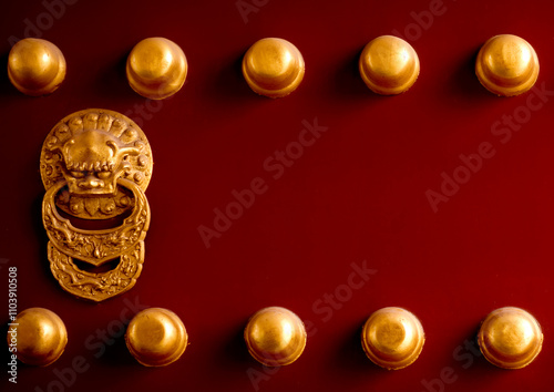 Door Knocker In Temple Of Heaven, Beijing, China photo