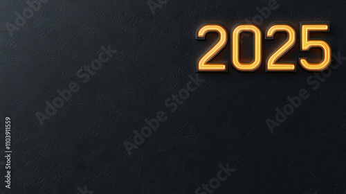 Stylish 2025 design on a modern black background.