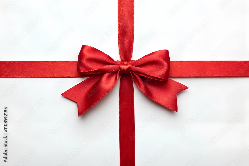 Red ribbon and bow isolated on white background. Red ribbon and bow isolated on white background.