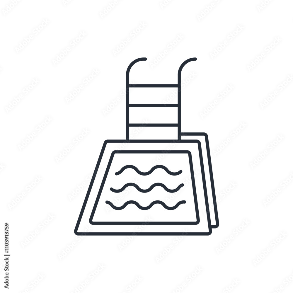 Swimming pool icon. vector.Editable stroke.linear style sign for use web design,logo.Symbol illustration.