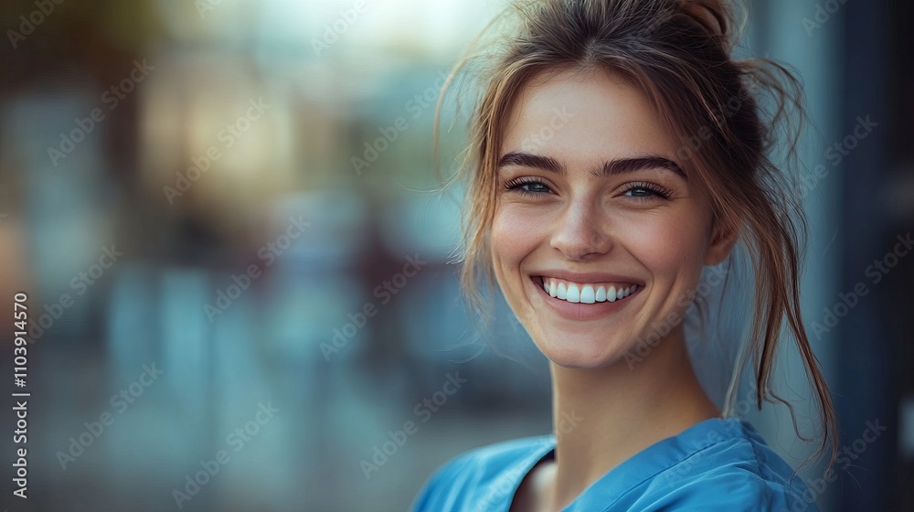 Radiant Smile: A Captivating Portrait of a Joyful Woman Radiant Smile: A Captivating Portrait of a Joyful Woman