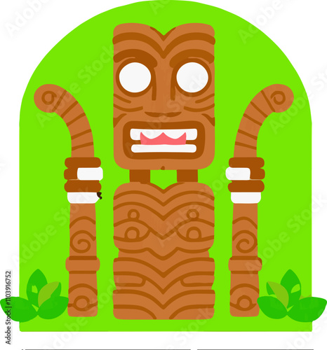 Tiki Hawaii Mask Totem Cocktail