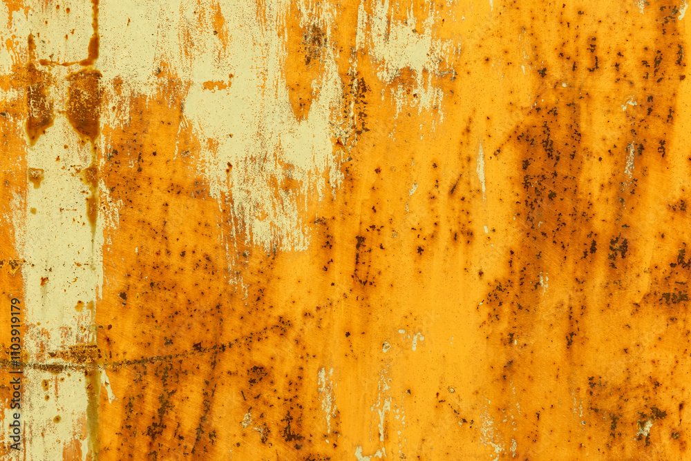 Εκτύπωση καμβά Texture of old rusty metal with scratches and mother-in-law